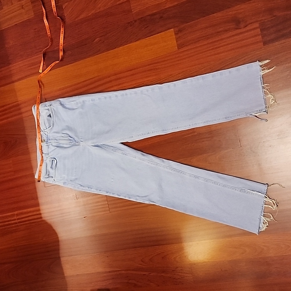 Zara Highrise Flared Side Split Jeans - image 3